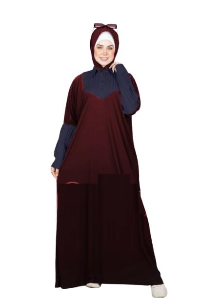31013ag0W6L GS-4014Parent GAMAL SONS FOR ABAYA , اسدال فيزون بطرحه منفصله مقاس موحد يلبس الي 150 كيلو للنساء