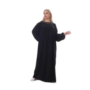 BEBO نسائي فستان حريمي سادة طويل اكمام طويلة