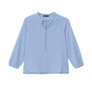 LC واكيكي بلوزة منسوجة برقبة برباط للنساء