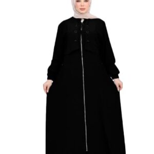 عباية كريب بسوستة امامي بطول العباية مقاس تلبيس (60كيلو) GAMAL SONS FOR ABAYA GS-819-32827-Parent