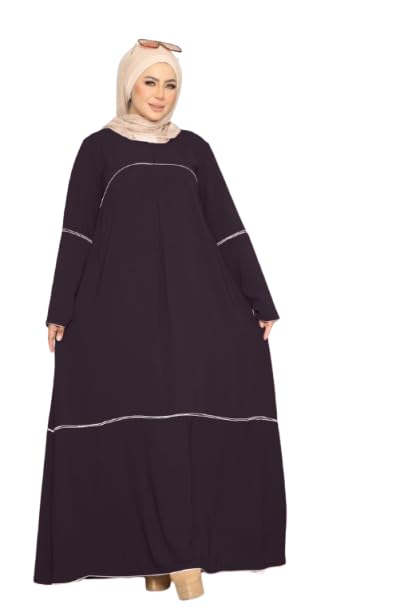 31V-U7XJqDL عبايه خروج مطرزة كريب فيرونا موديل 00308 للنساء من GAMAL SONS FOR ABAYA