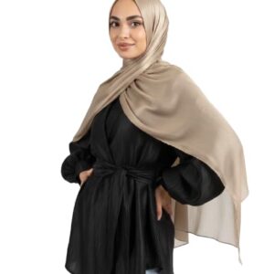 سكارف سهرة أورجانزا 1.9 م × 85 سم، حجاب رسمي بخيط لامع أو لفة شعر لحفلات الزفاف والحفلات والفساتين من قماش شفاف خفيف الوزن للارتداء في المناسبات