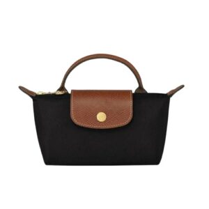 حقيبة من لو للنساء باللون الأسود مع البني مقاس ميني