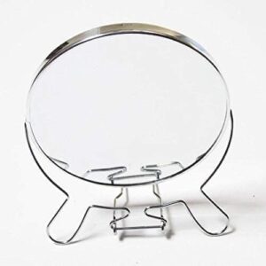 مرايات وعناية شخصية ،مراة مزدوجة الجوانب، على حامل من الستانلس ستيل، 7بوصة