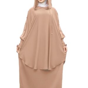 إدناء 3 قطع خامة كريب المقاس وان سايز يلبس لحد 90 كيلو للنساء GAMAL SONS FOR ABAYA GS-8022Parent