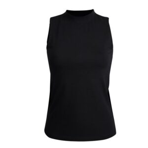 بلوزة أساسية بقصة نصف رقبة للنساء من وايت جولد