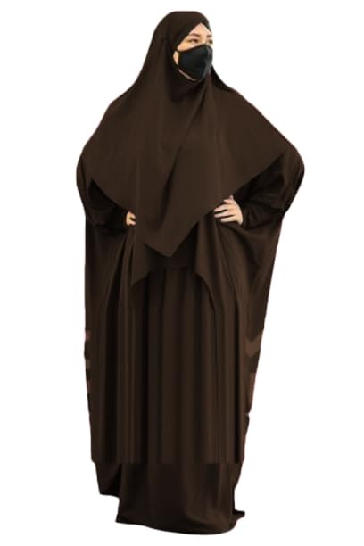 31fCQ217QYL أدناء اسلامي 3 قطع ( أدناء وخمار وجيبة ) كريب رويال مطرز ليزر موديل 7013 مقاس موحد يلبس حتى 100 ك للنساء من GAMAL SONS FOR ABAYA