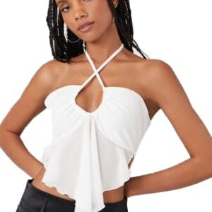 بلوزة شبكية بحمالات متقاطعة للنساء من فورايفر 21