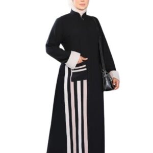 GS-158Parent GAMAL SONS FOR ABAYA , عبايه كريب في كتان يلبس من 60 الي 110 للنساء