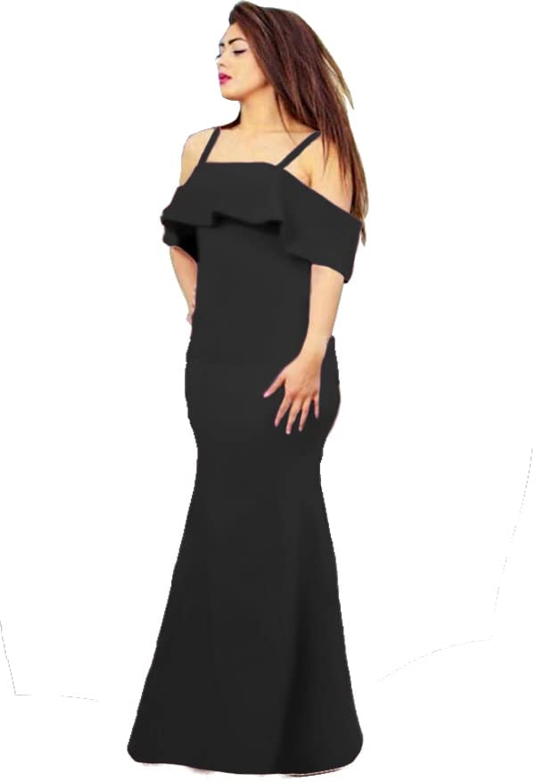 31kCtWlOrRL فستان طويل للنساء بدون اكمام، لون ازرق