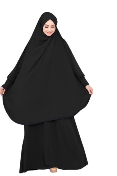 31sIPokbYpL ادناء اسلامي قطعتين منفصلين كاب وعبايه كريب رويال مقاس موحد يلبس ل 90 ك للنساء من GAMAL SONS FOR ABAYA , 9035GS11152-Parent