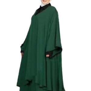 أدناء اسلامي 2 قطعة (بلوزة مقلمة وجيبة) كريب رويال موديل 8065 مقاس موحد يلبس حتى 130 ك للنساء من GAMAL SONS FOR ABAYA