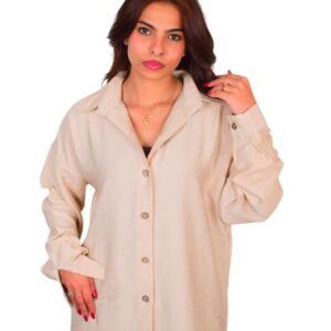 قميص قطن بأكمام سادة للنساء من موسكا ومنز وير