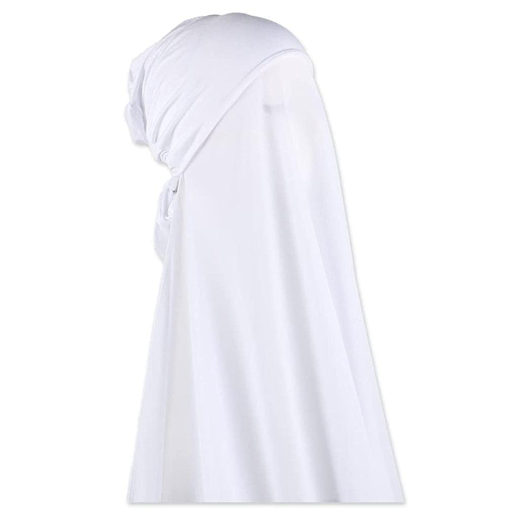 411jhPNh5eL حجاب شيفون فوري مع غطاء داخلي، وشاح تربون إسلامي للنساء، أربطة راس عصرية بلون سادة، حجاب إسلامي مع غطاء، وشاح رأس طويل للنساء من جوودرن