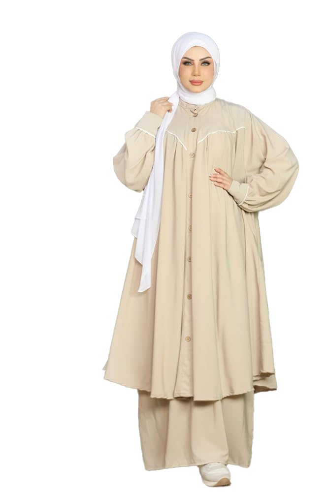 412K7ICkfBL ادناء أسلامي 2 قطعة ( بلوزة وجيبة ) كريب رويال موديل 8111 مقاس موحد يلبس حتى 150 ك للنساء من GAMAL SONS FOR ABAYA