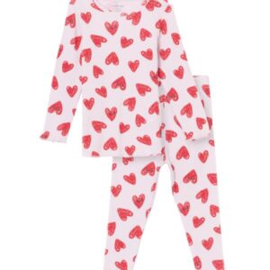 طقم بيجامة مطبوع برقبة دائرية ضيقة للبنات البيبي من ال سي وايكيكي