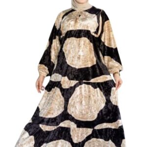 عباية قطيفة شتوي للخروج والاستقبال خامة فرنساوي تقيلة مستوردة – مقاس 1 (55–85 كجم) ومقاس 2 (85–120 كجم)