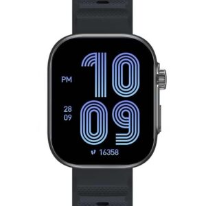 itel O23 (2.02") LCD Display Smart Watch, Scratch-Resistant Display, 7 Days Battery Life, Heart Rate, AI Voice Assistant & Blood Oxygen Monitoring, 12 months warrant,IP68 Waterproof (Black)