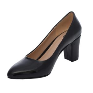 حذاء جلد بكعب للنساء من اتش ايه