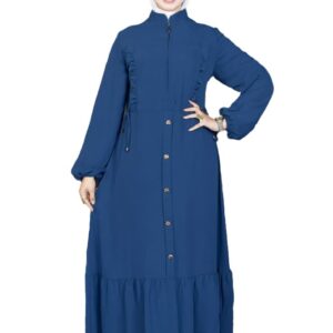 عباية نسائية من جمال أبناء، مصنوعة من الكريب، مقاس من كبير إلى كبير جداً جداً، بتصميم عصري تقليدي