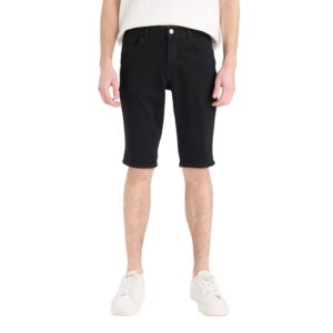 ديفاكتو بنطلون برمودا جينز بقصة ضيقة للرجال من مجموعة سبيشال كولكشن، لون اسود مقاس 38