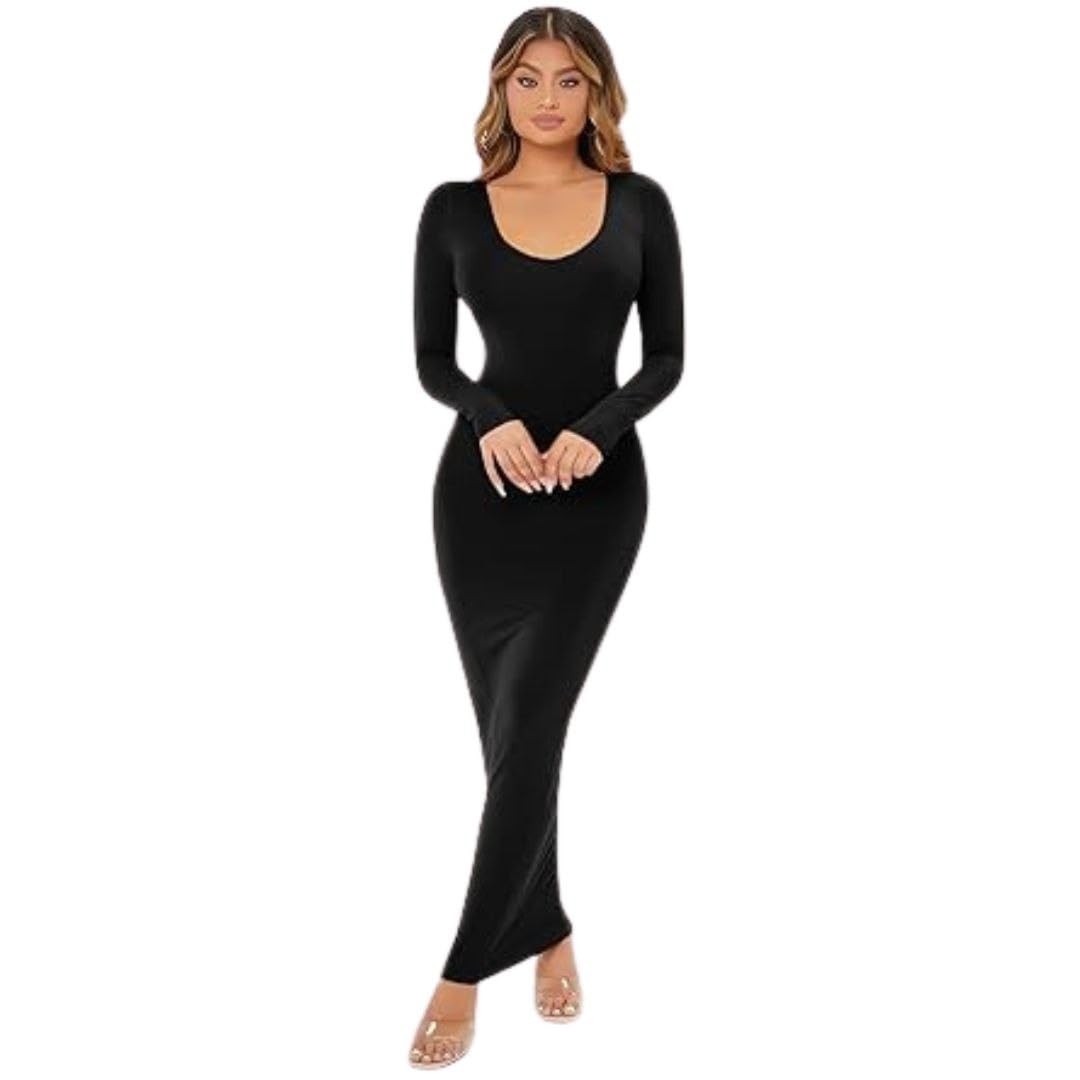 417PVm7x40L فستان نسائى طويل بودى كون قطن