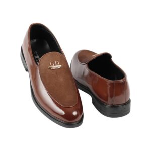 حذاء رجالى جلد فى شمواة كلاسيك 458 بنى فاتح 44