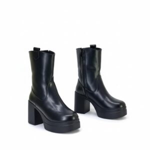 بوت جلد بكعب مع سوستة L-114