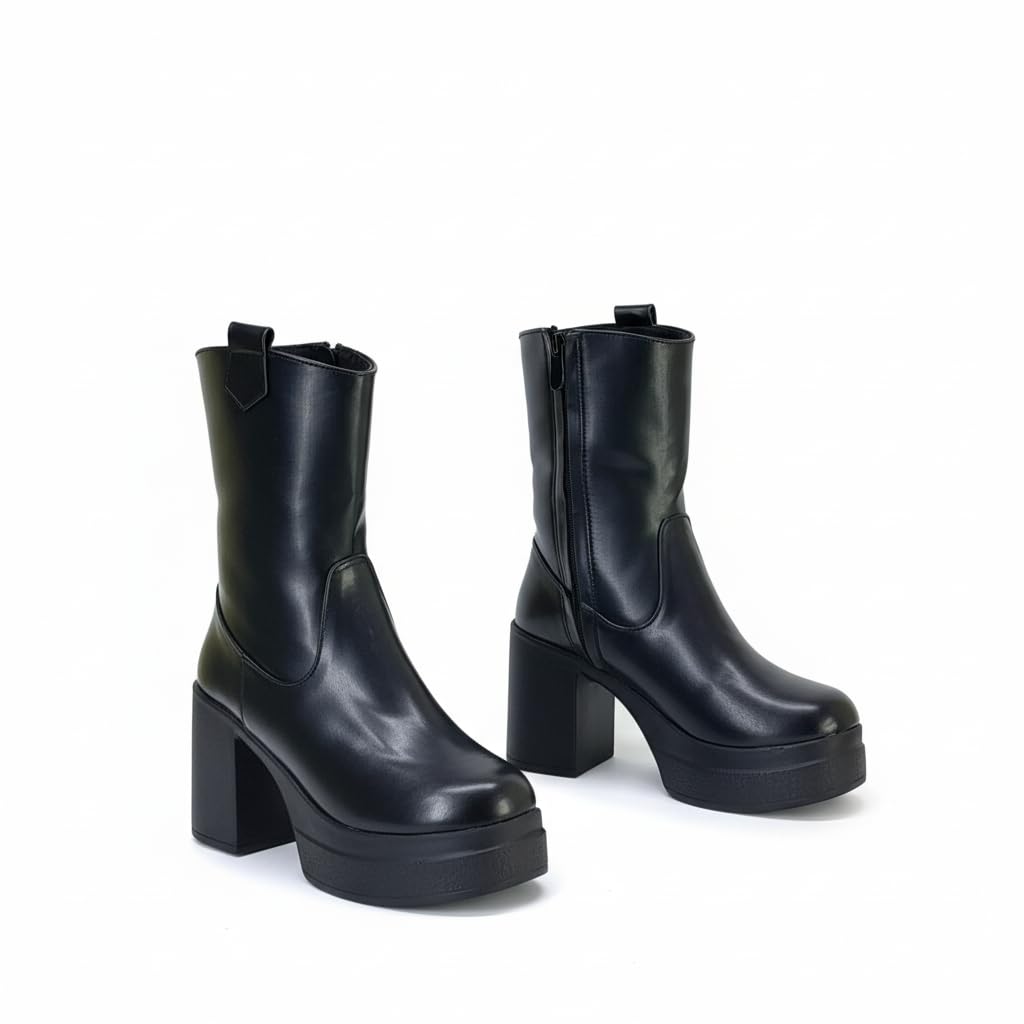 41AbfZd1XqL بوت جلد بكعب مع سوستة L-114