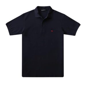 تيشرت بولو قطن بأكمام قصيرة وشعار امامي بأطراف مضلعة للرجال من موباكو