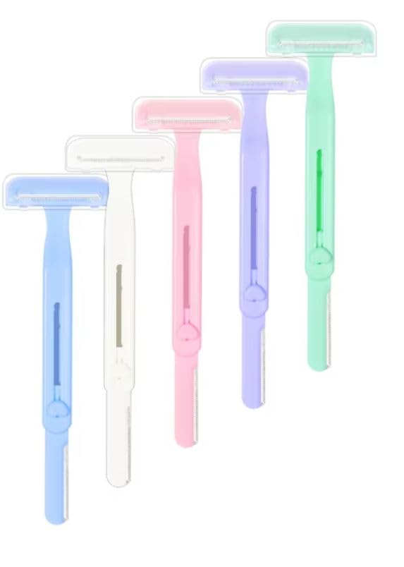 41Ddua358dL شفرة حلاقة بيكيني للنساء 2 في 1 لتقليم الحواجب وإزالة الشعر - متعددة الألوان - قطعة واحدة