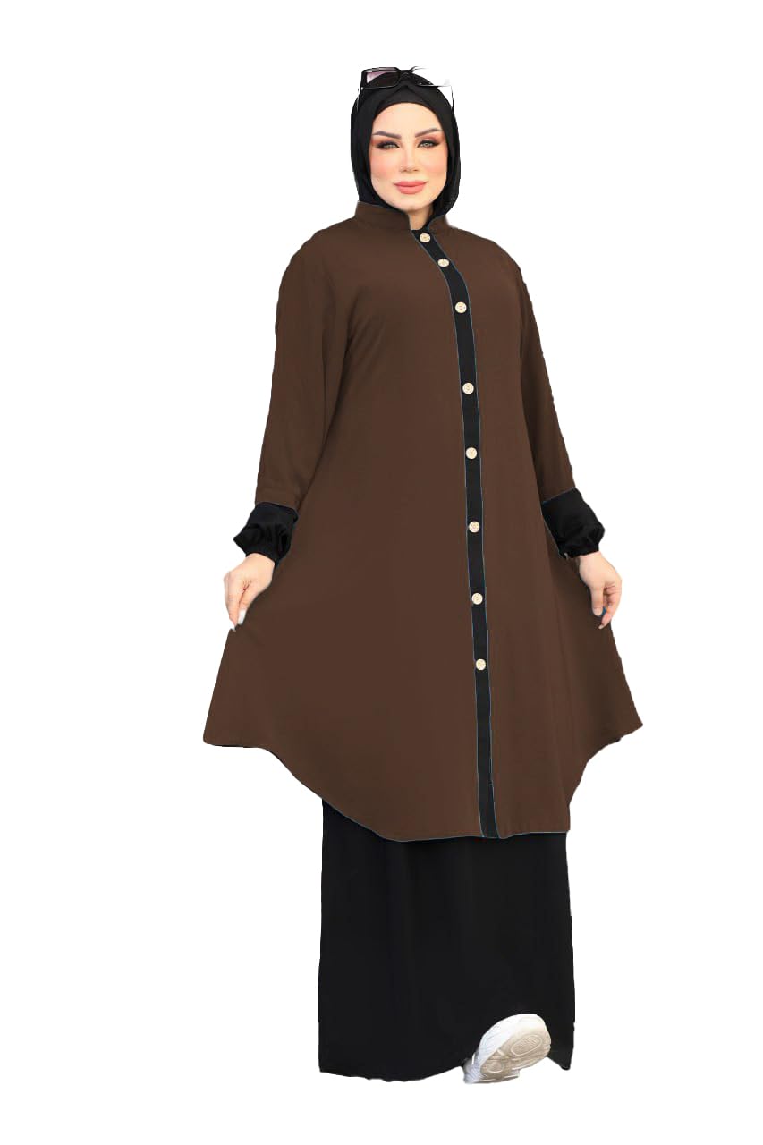 41Dzg5-DdYL عباية وبلوزه بيزك مقاس موحد تلبيس 110 ك للنساء , GS-8135 GAMAL SONS FOR ABAYA