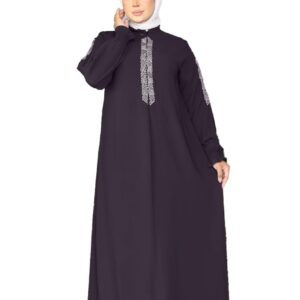 عبايه خروج مطرزة كريب فيرونا موديل 00310 للنساء من GAMAL SONS FOR ABAYA
