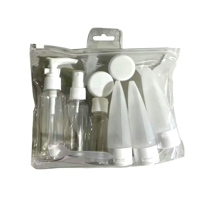 41EXqv4FWjL مجموعة زجاجات سفر من السيليكون من اكس سبرينج، 11 قطعة مانعة للتسرب وقابلة لاعادة الملء، زجاجات سفر لمستحضرات التجميل للرجال والنساء، حاويات مستحضرات تجميل محمولة للشامبو واللوشن ومنتجات العناية