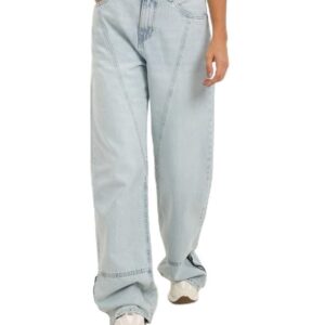 جي بي اس دينيم بنطلون جينز حريمى وايد ليج سوسته ثلجى اللون 1438