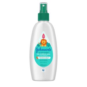 بخاخ جونسونز للشعر المجعد، 200 مل لتنعيم الشعر وفك تشابكه، خالٍ من الصبغات والسلفات والبارابين، مضاد للحساسية ومختبر من أطباء الجلد