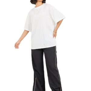 تيشيرت طويل سادة بمقاس كبير للنساء من ستايلي