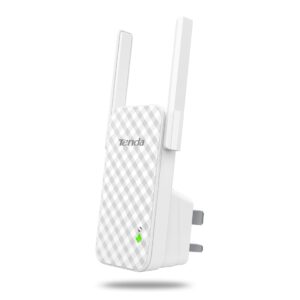 Tenda A9 N300 Universal Range Extender, Broadband/Wi-Fi Extender, Wi-Fi Booster/Hotspot, Plug and Play, works with all broadband providers, UK Plug
