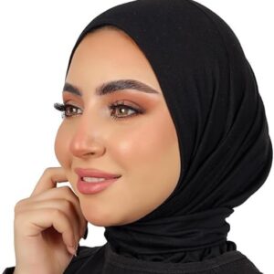 حجاب كويتي بكباسين خلفية للنساء – تصميم سهل اللبس ومريح للاستخدام اليومي – خامة قطنية ناعمة – يغطي الرقبة بالكامل – مناسب للمحجبات والطالبات وملابس العمل