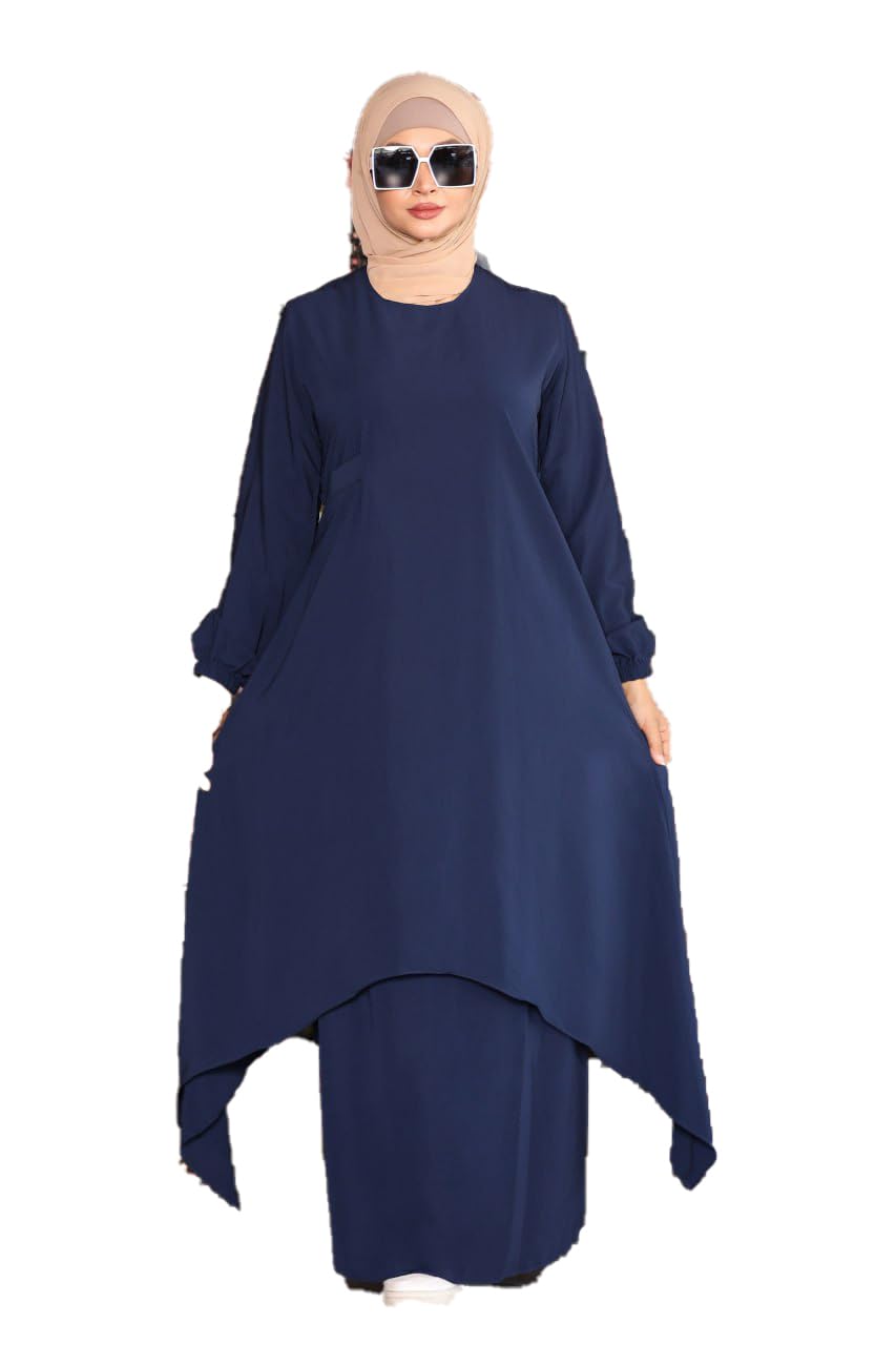 41Izekx-xRL ادناء أسلامي 2 قطعة ( بلوزة وجيبة ) كريب رويال موديل 4062 مقاس موحد يلبس حتى 100 ك للنساء من GAMAL SONS FOR ABAYA