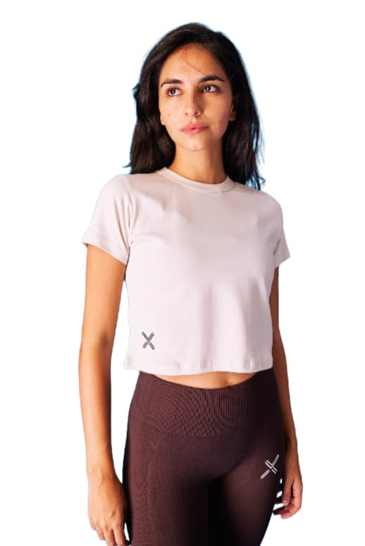 41J9HFHsJUL بلوزة تمارين رياضية أساسية حريمي مصنوعة من القطن نيكسس