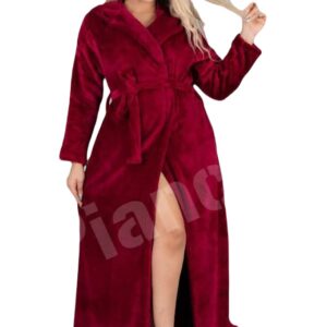 روب شتوى طويل مع فطاء للراس وفوت وير