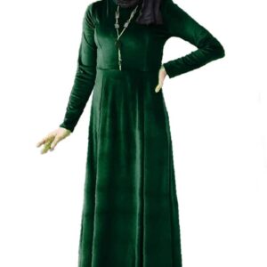 فستان نسائى أخضر قطيفة