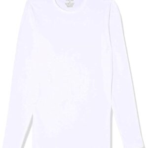 فانلة داخلية برقبة دائرية واكمام طويلة بتصميم سادة للرجال من دايس