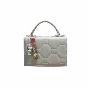 شنطة يد للنساء بمقبض جلد قابل للفصل مع دمية دب