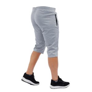 شورت برمودا للرجال بلون رمادي فاتح