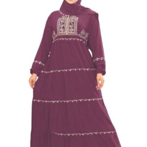 اسدال صلاة فيزون مع طرحة موديل 721 مقاس موحد يلبس حتى 100 ك للنساء من GAMAL SONS FOR ABAYA