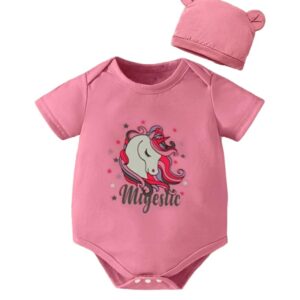 سلوبتة صيفي بناتي للأطفال حديثي الولادة ومعه غطاء منفصل للرأس