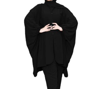 أدناء اسلامي 3 قطع ( بلوزة بزارير وبنطلون وطرحة ) كريب رويال موديل 7078 مقاس موحد يلبس حتى 120 ك للنساء من GAMAL SONS FOR ABAYA