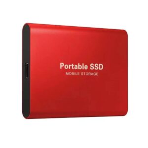 External Hard Drive 2TB Large Capacity Ultra Slim Portable Hard Shockproof Anti-Drop Drive External USB3.1 Hard Drive Storage Compatible for PC, Desktop, Laptop, Harddrive9 (S7 Red)